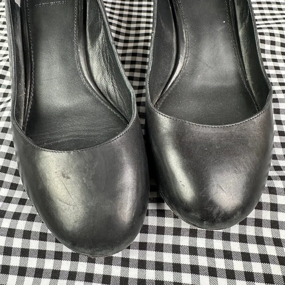 Tory Burch Elizabeth Round Toe Pump Black Minimalist Logo Women's Size 8